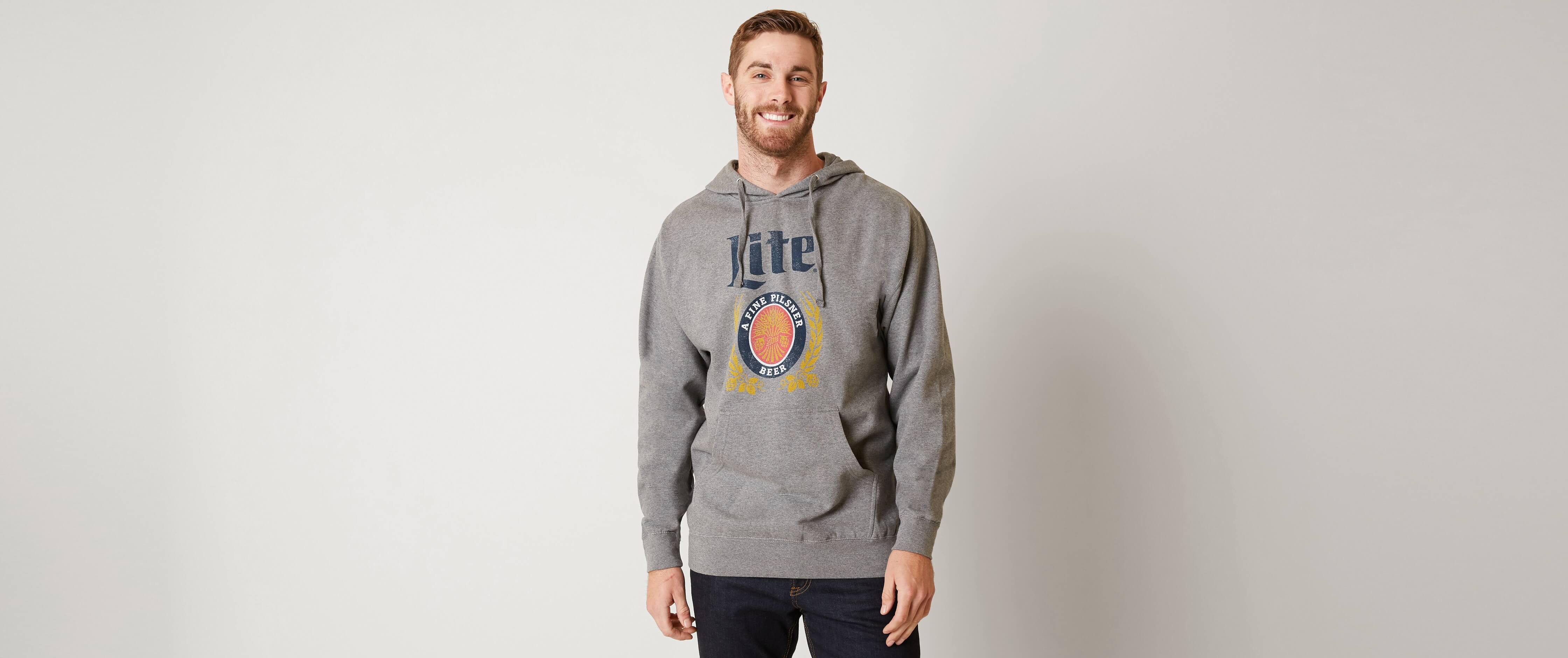 Miller Lite Hooded Sweatshirt Clothing in Gunmetal Heather Buckle