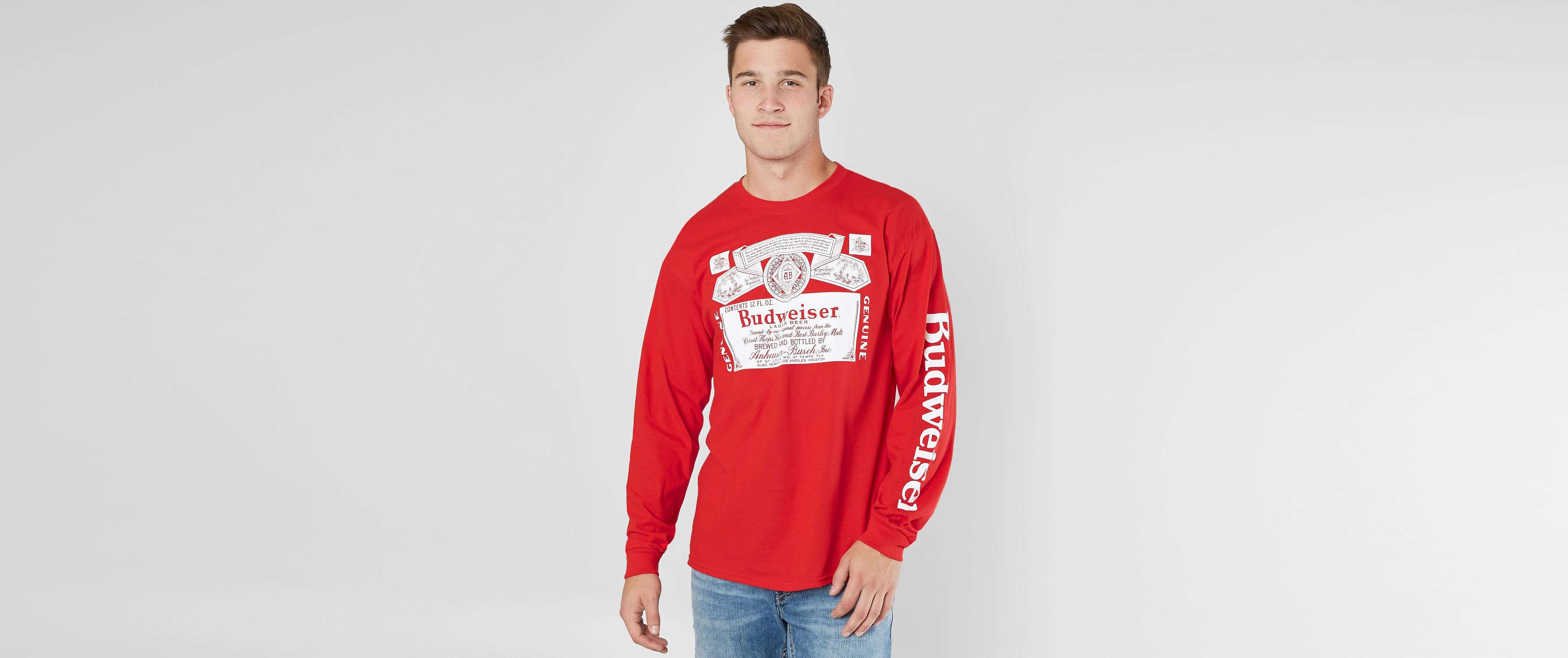 red budweiser shirt