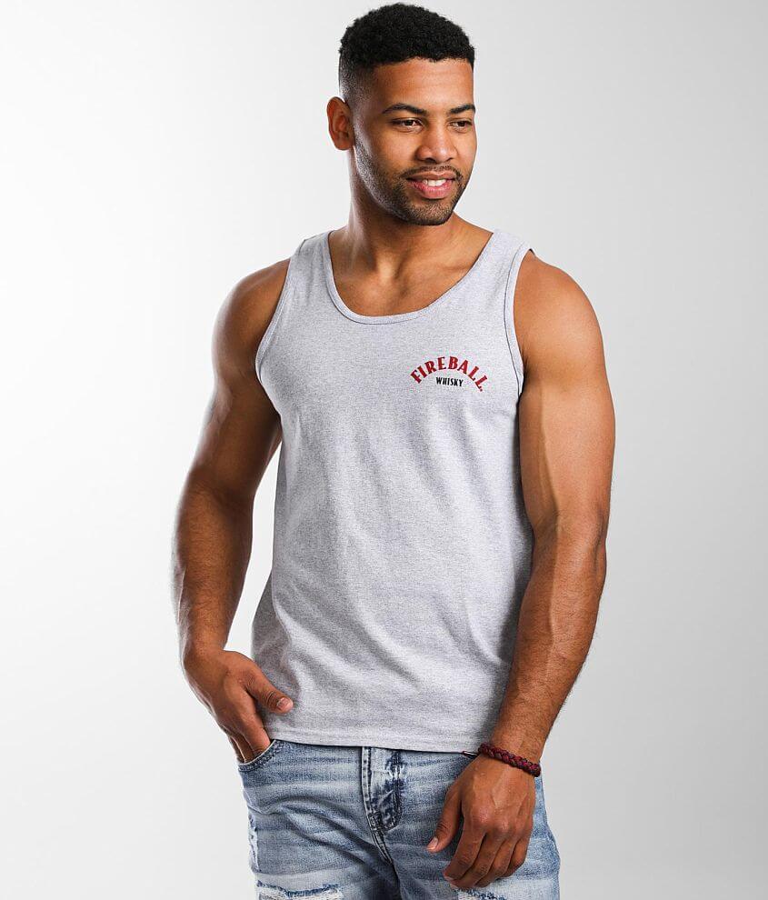 Brew City Fireball® Whisky Tank Top - Men's Tank Tops in Sport Grey ...