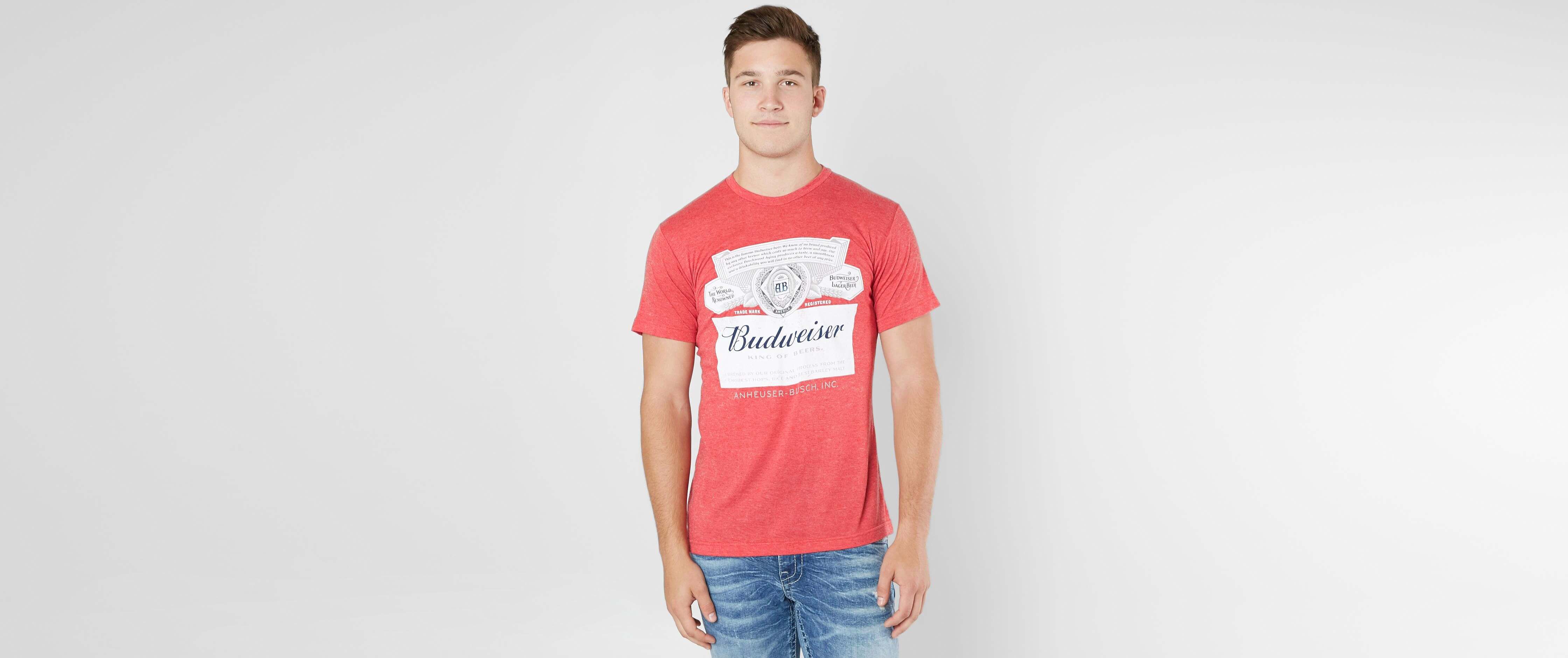 red budweiser shirt