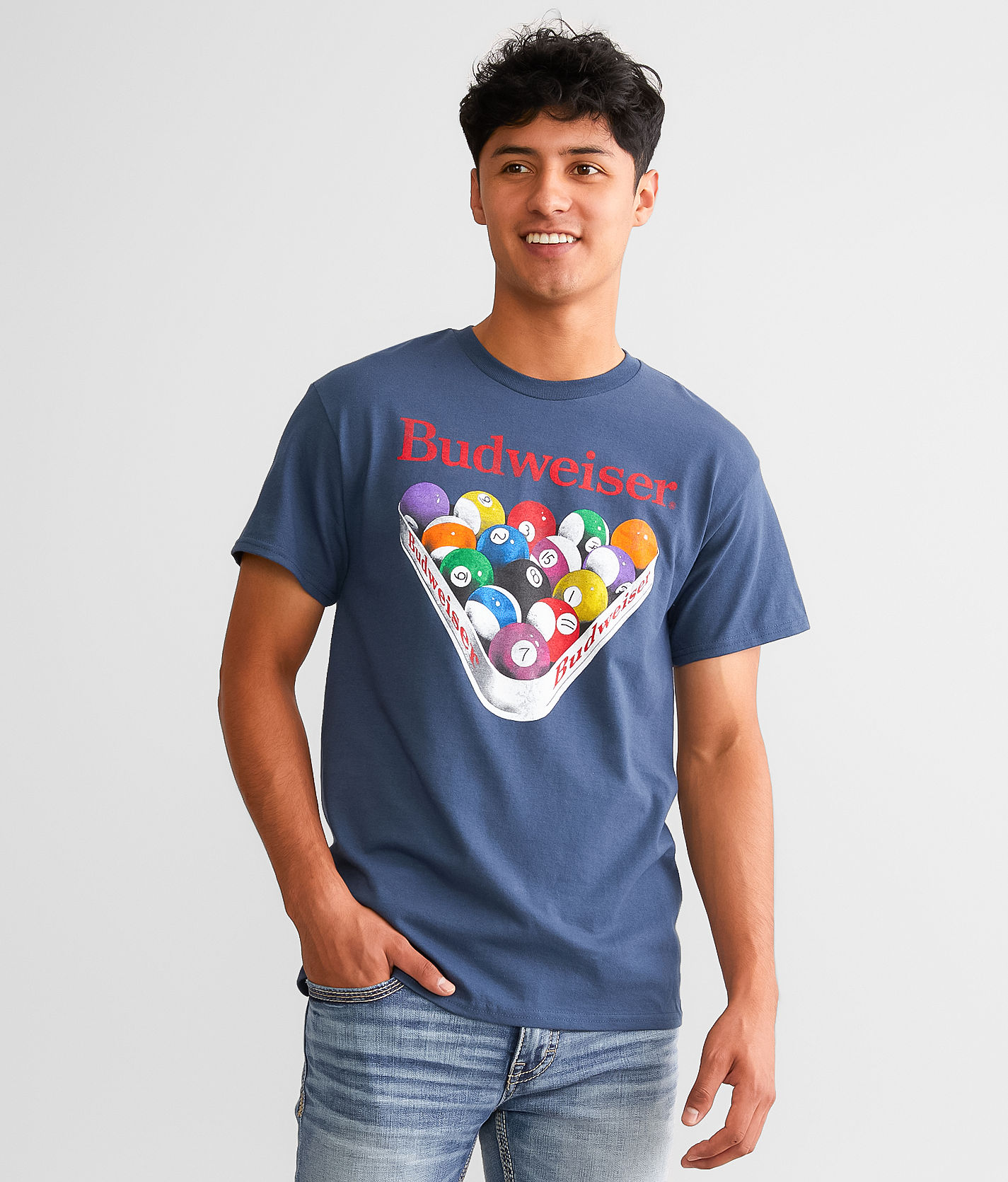 希少 XL 00's Budweiser Billiards Ball Tシャツ Brew City Budweiser® Billiards T-Shirt - Men's T-Shirts in