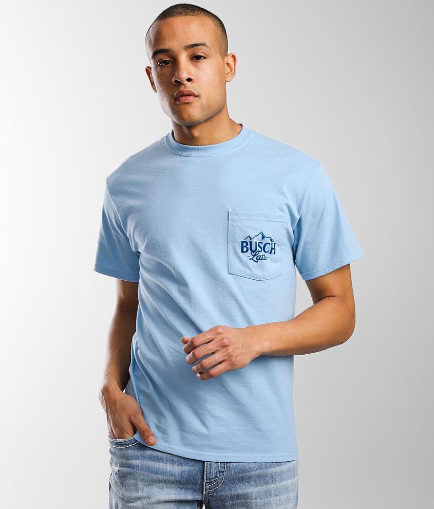 Busch Blue Front And Back Pocket T-Shirt