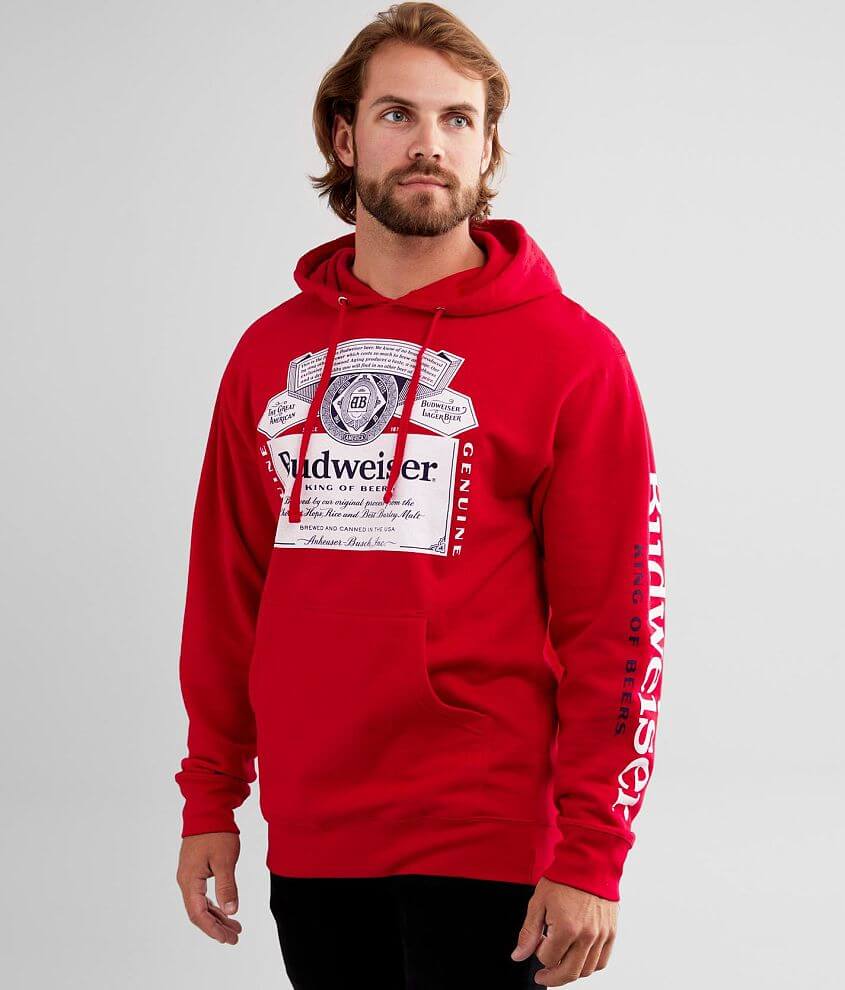 Brew City Budweiser&#174; Label Hooded Sweatshirt front view