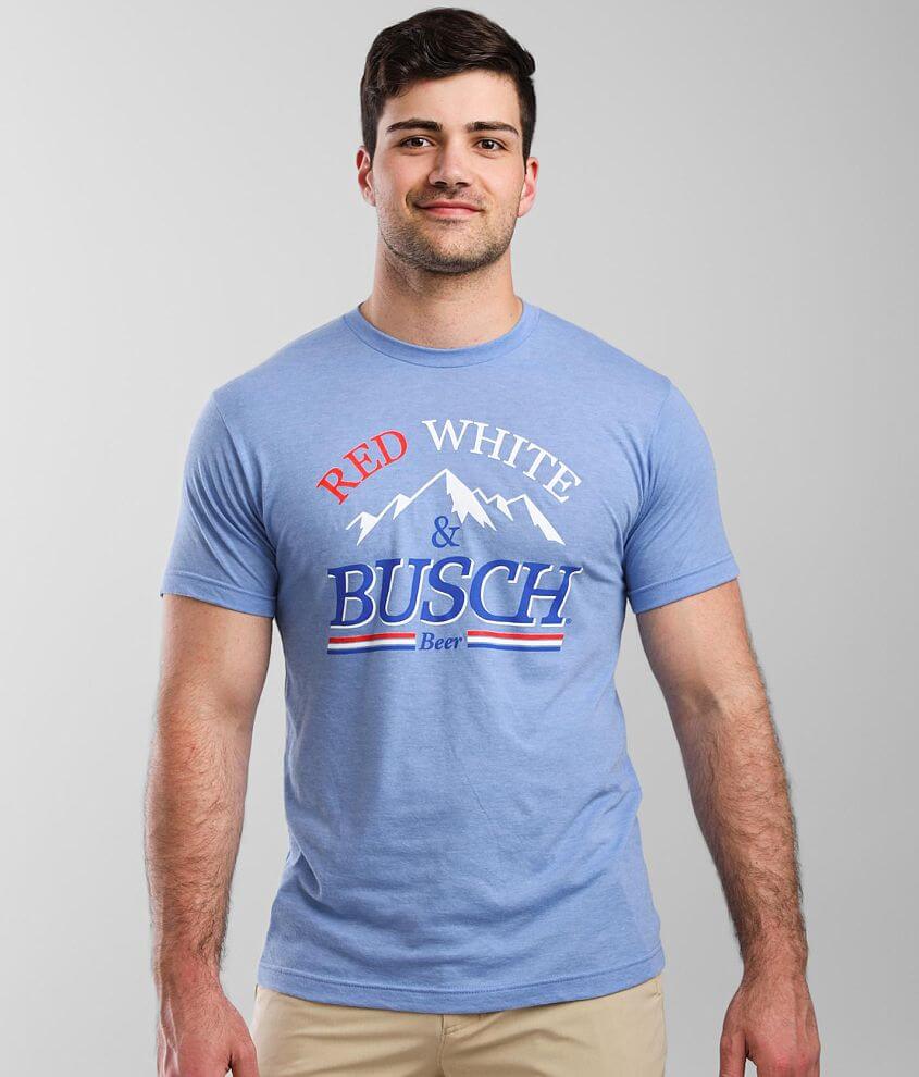 Brew City Red White & Busch T-Shirt - Blue Medium, Men's