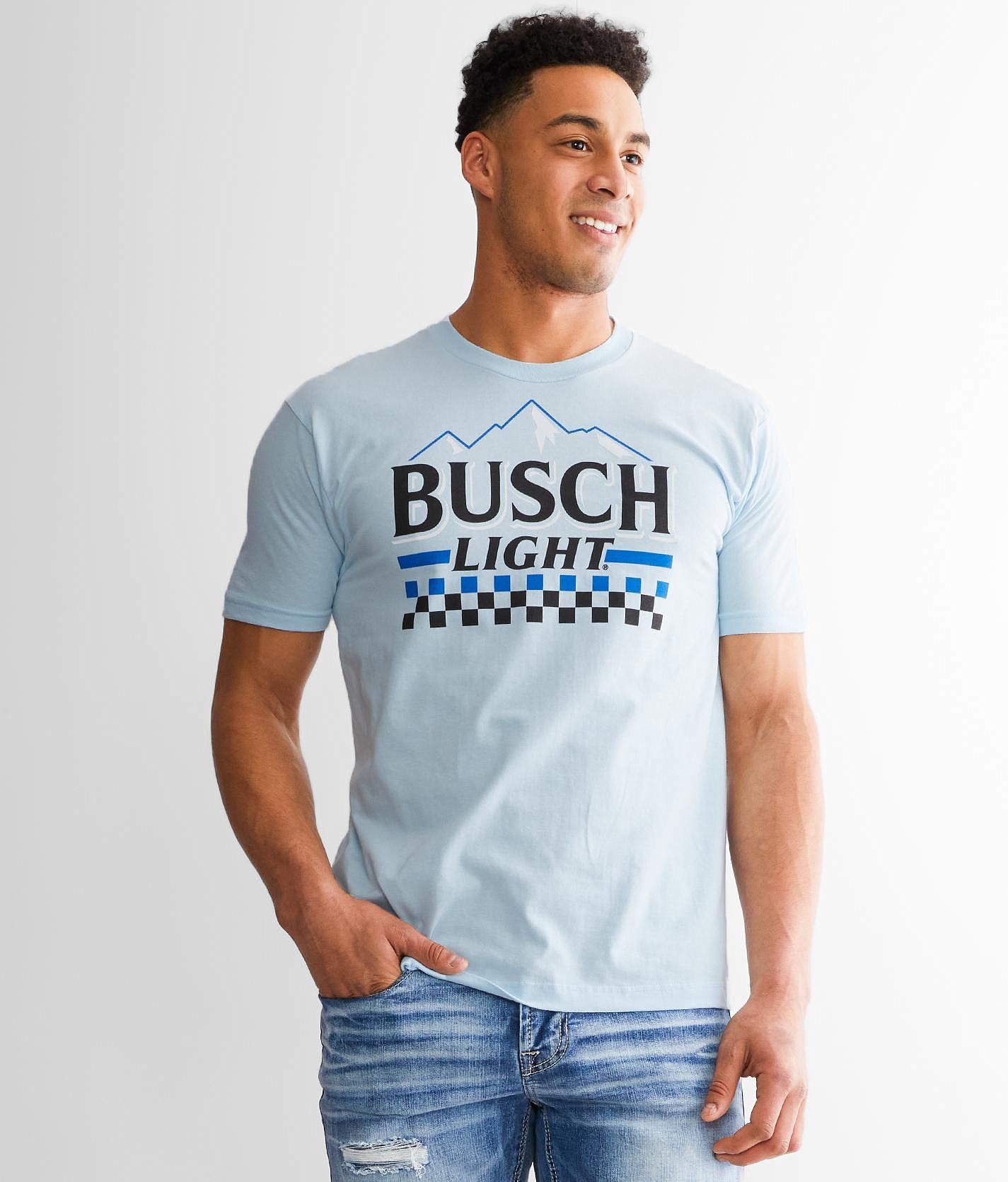 Brew City Busch Light T-Shirt - Blue Small, Men's