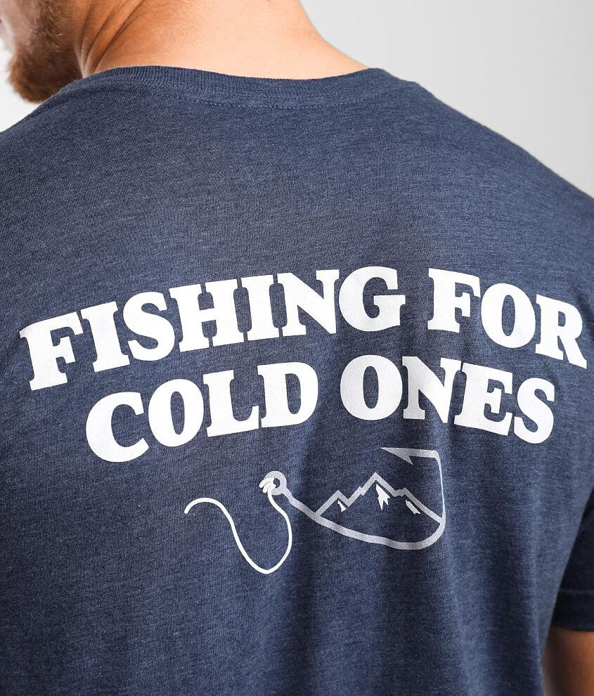 Brew City Busch Light Fishing T-Shirt - Men's T-Shirts in Heather Denim