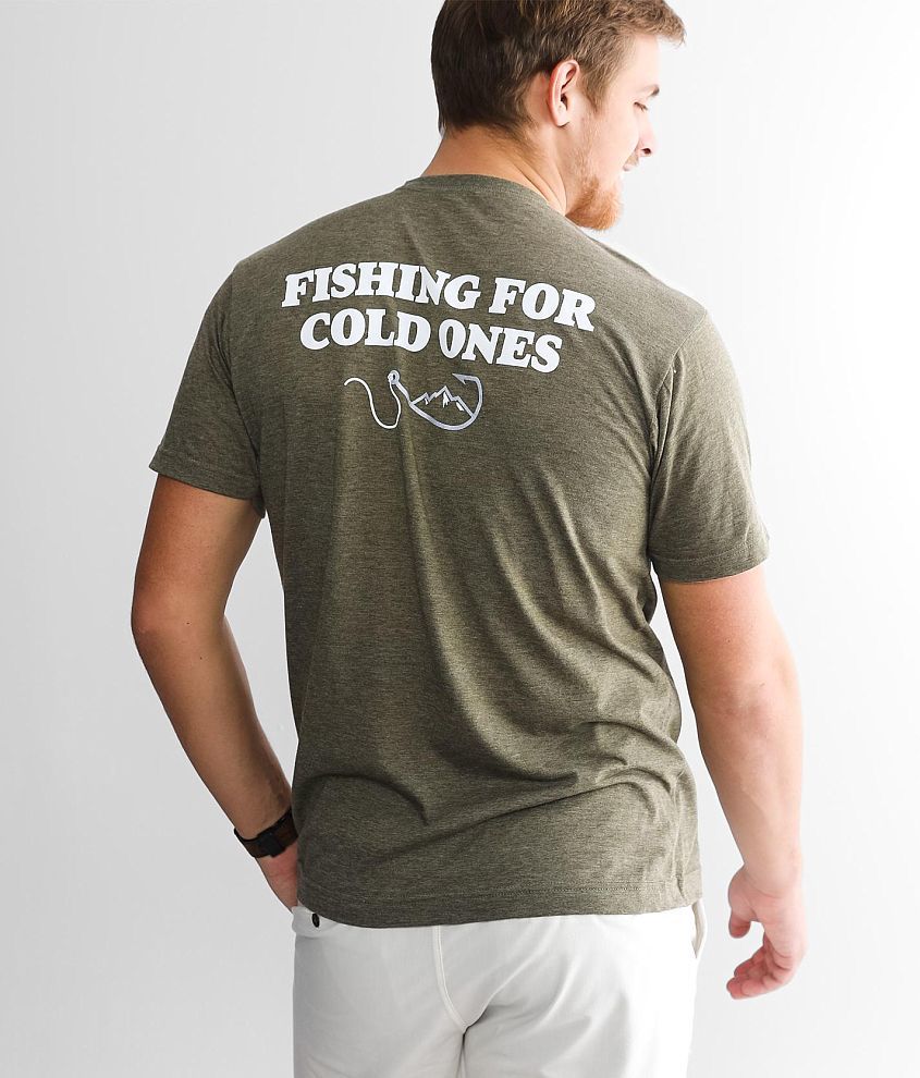 Brew City Busch Light Fishing T-Shirt - Green Small, Men's