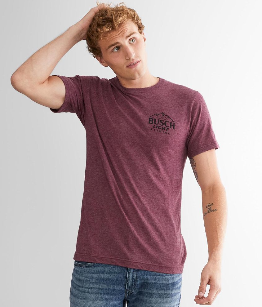 Brew City Busch Light® Fishing T-Shirt - Men's T-Shirts in Heather Burgundy