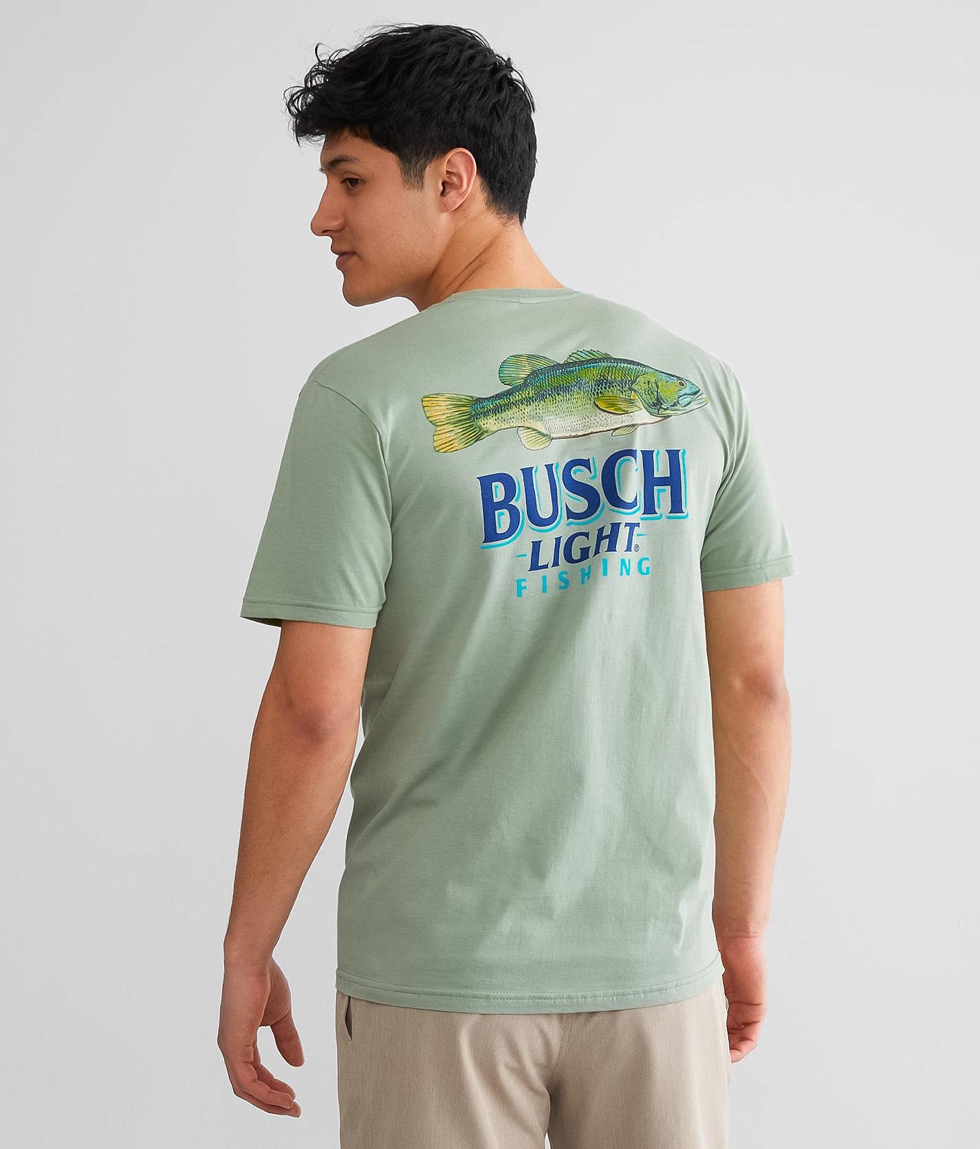 Buckle Junkfood Busch Light Hooked On Fishing T-Shirt