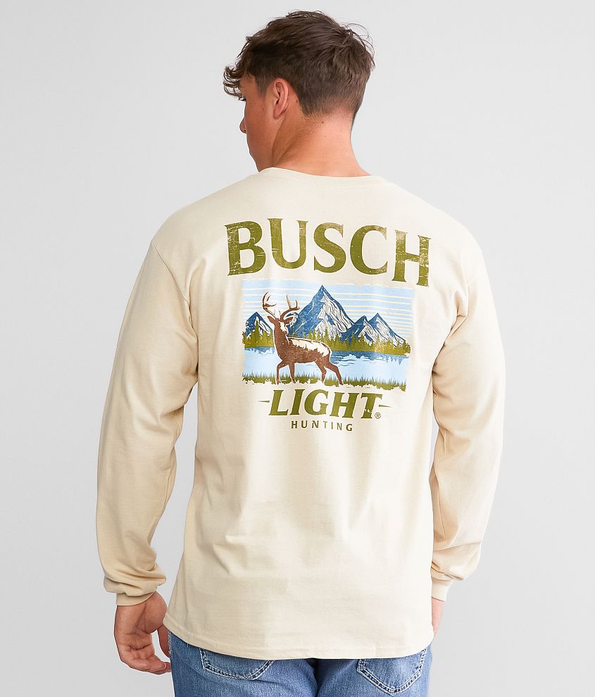 Brew City Busch Light Hunting T-Shirt - Cream Large, Men's