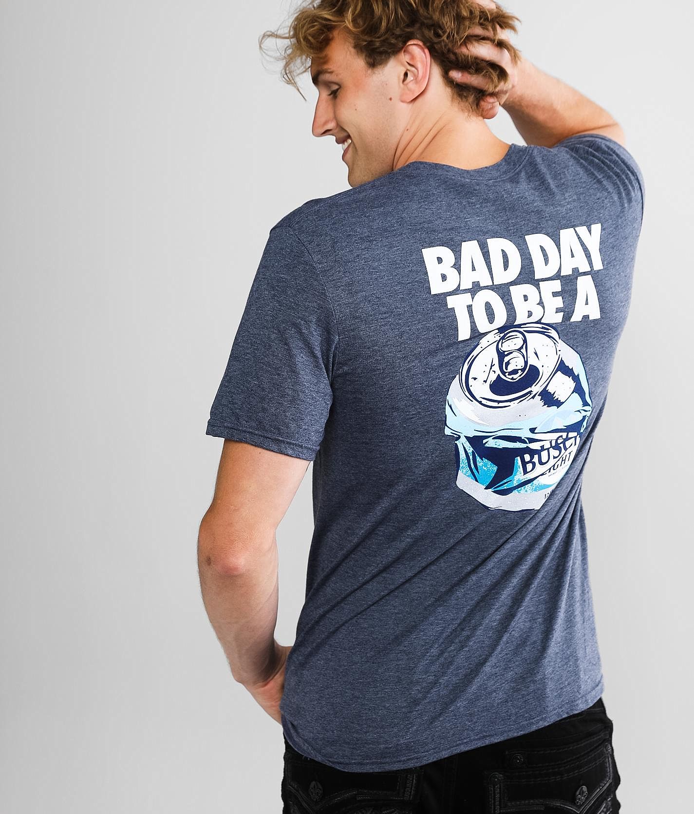 Brew City Busch Light Bad Day T-Shirt - Blue Small, Men's