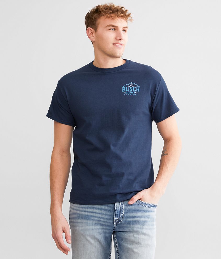 Brew City Busch Light Fishing T-Shirt - Blue Medium, Men's