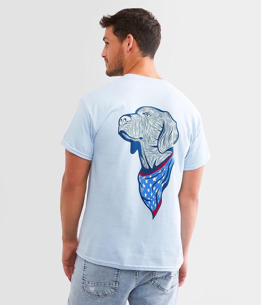 Brew City Busch Light Patriotic Dog T-Shirt