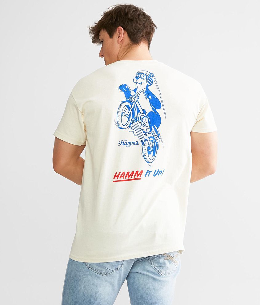Brew City Hamm's Bear Motorcycle T-Shirt front view