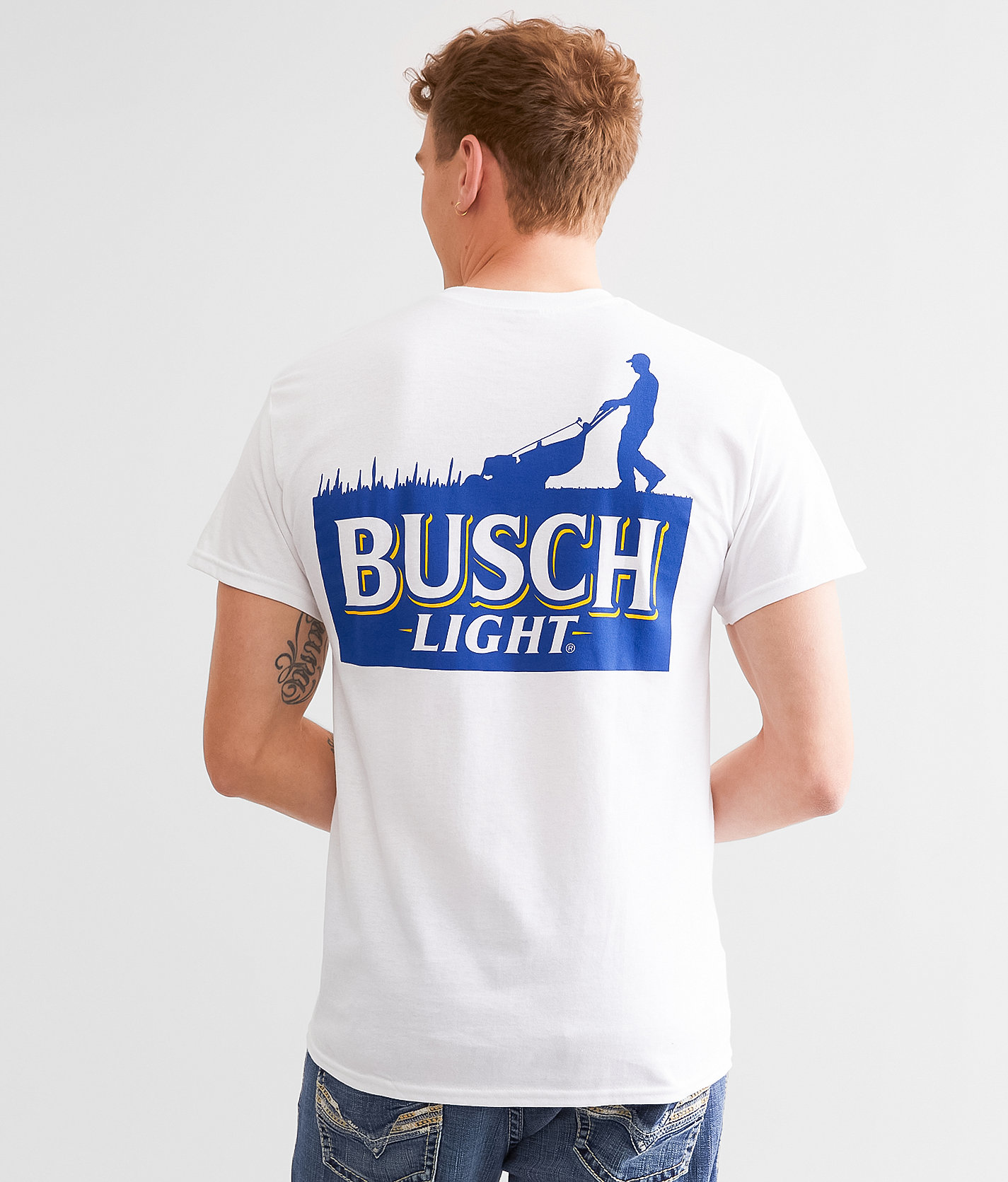 Brew City Busch Light® Push Mower T-Shirt - Men's T-Shirts In White ...