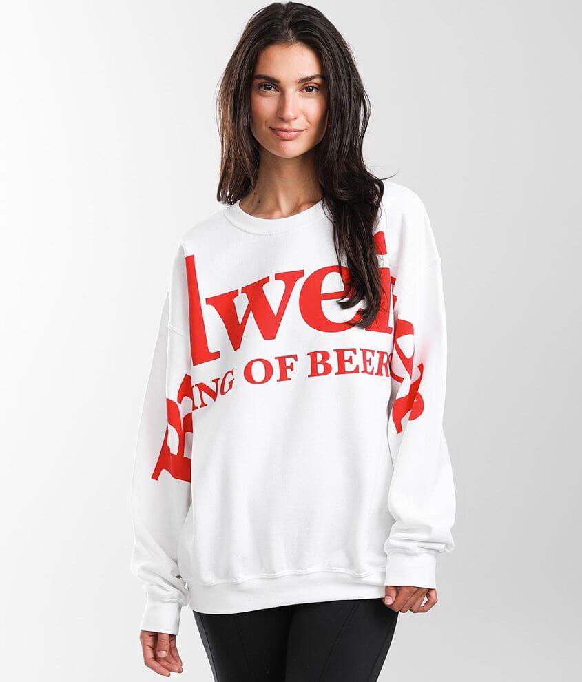 Brew City Budweiser Crew Sweatshirt Women s Sweatshirts in White