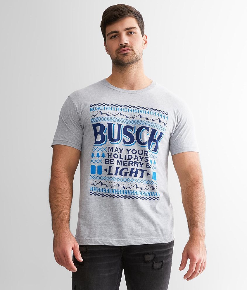 Brew City Busch Light&#174; Holidays Be Merry T-Shirt front view