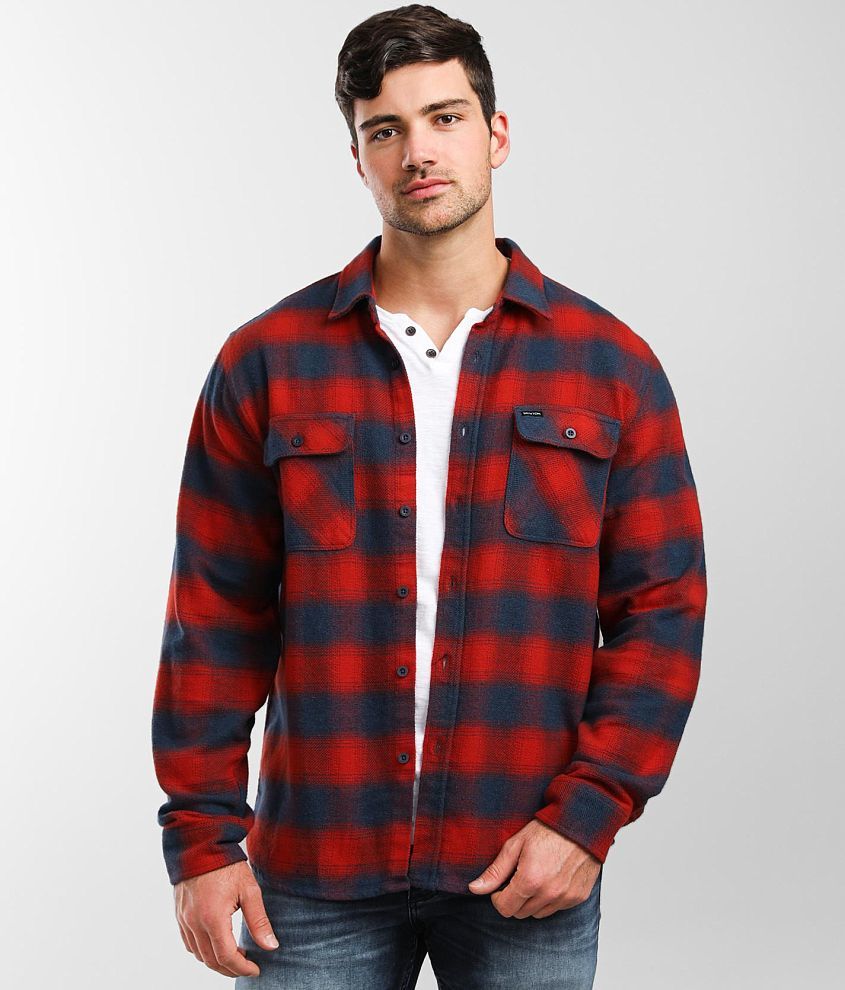 Brixton Bowery Flannel Shirt - Men's Shirts in Aurora Red | Buckle