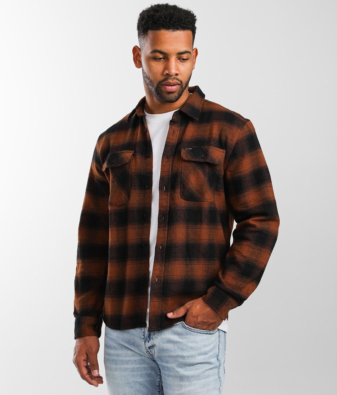 brixton hooded flannel