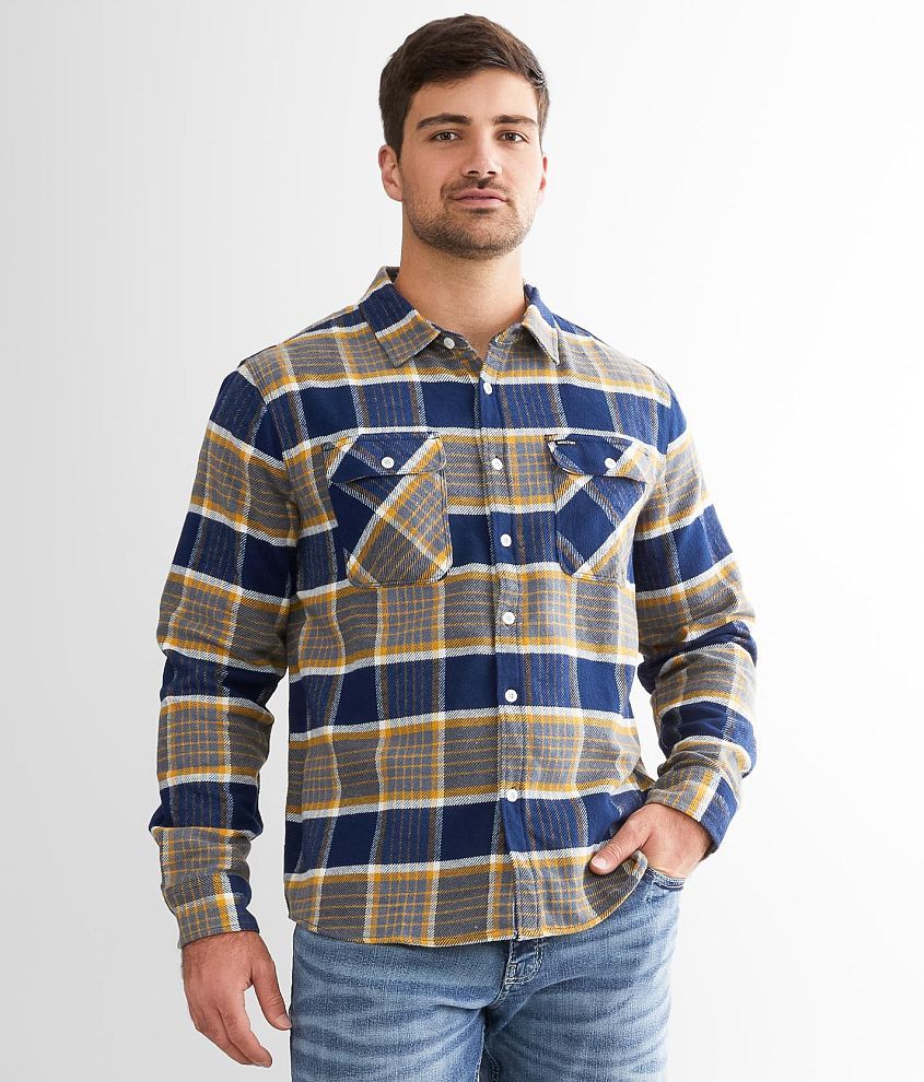 Brixton Bowery Flannel Shirt - Men's Shirts in Moonlit Ocean Bright ...