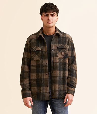 Brixton Bowery Artic Flannel Shirt front view