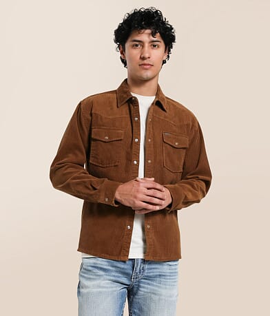 Brixton New West Corduroy Flannel Shirt front view