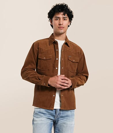 Brixton New West Corduroy Flannel Shirt front view