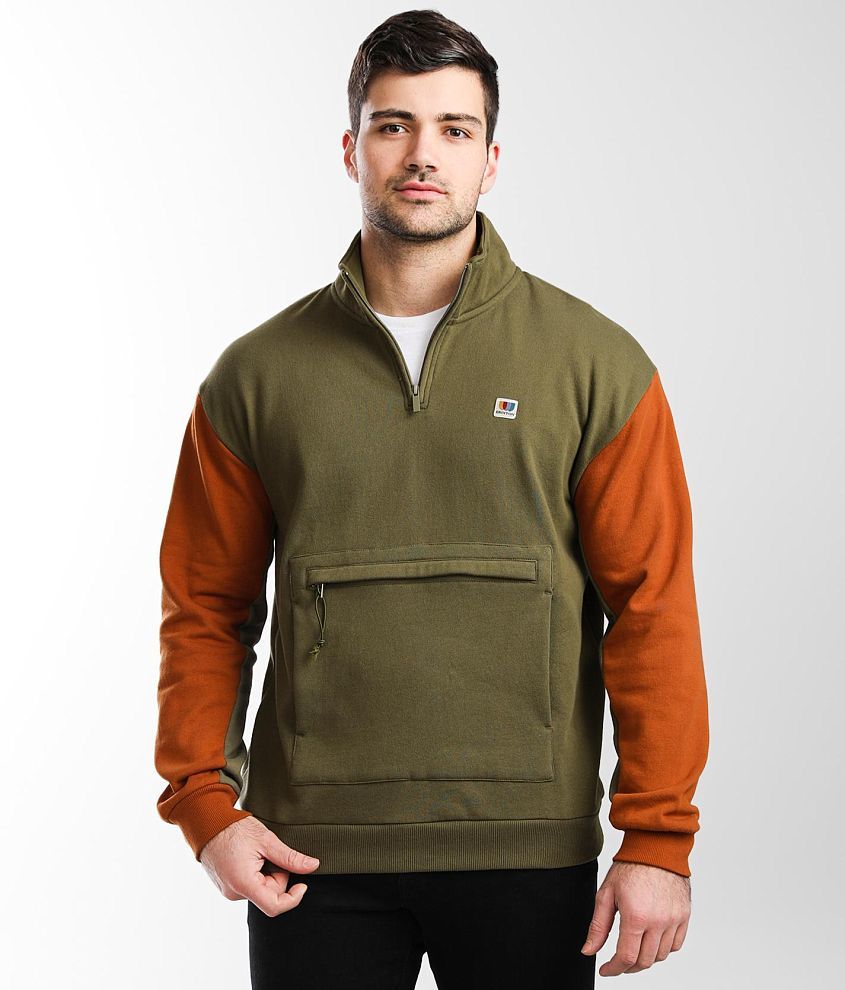 Quarter zip pullover with best sale front pocket