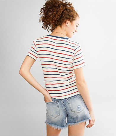 Brixton Samantha Striped Baby T-Shirt back view