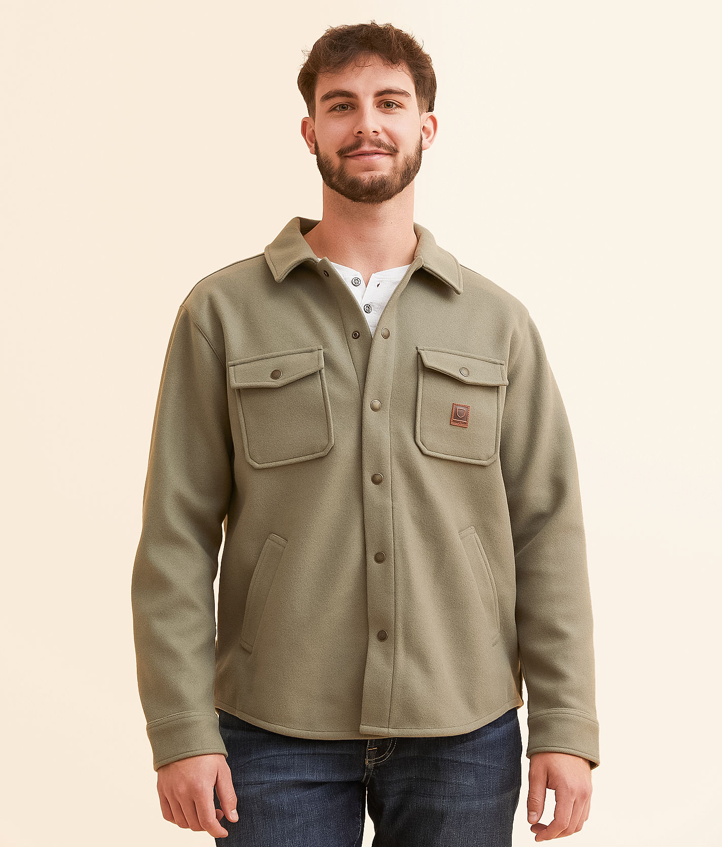 Brixton Durham Felt Stretch Shacket - Men's Coats & Jackets in