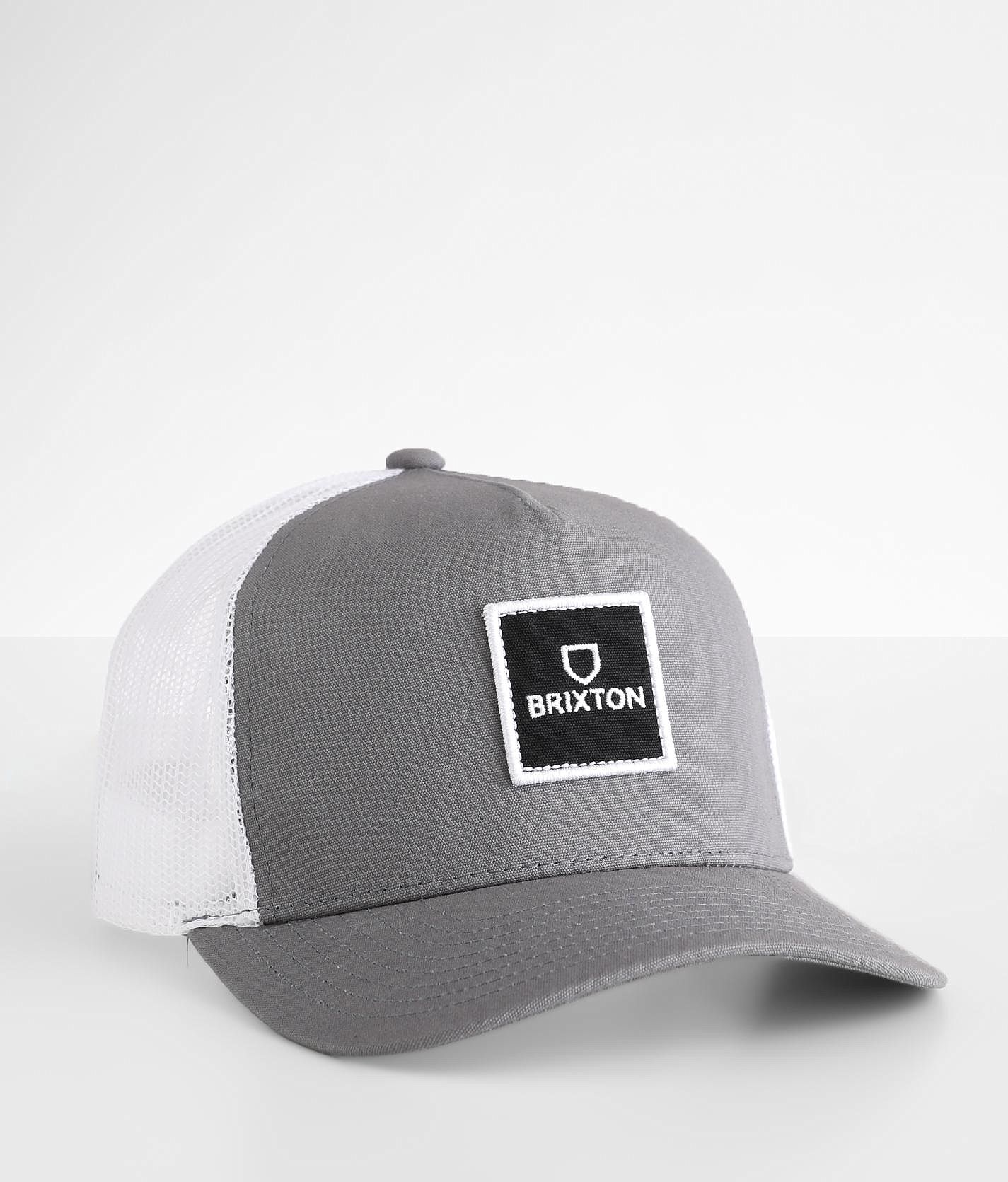 Brixton Alpha Block Crossover Trucker Hat - Men's Hats in Pebble