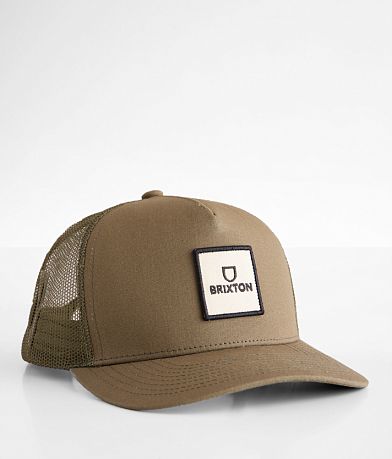 Brixton Alpha Block Trucker Hat front view