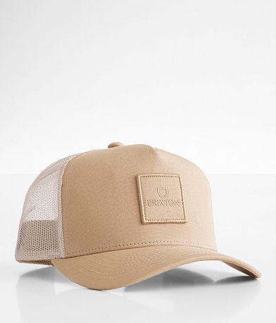 Brixton Alpha Block Trucker Hat front view