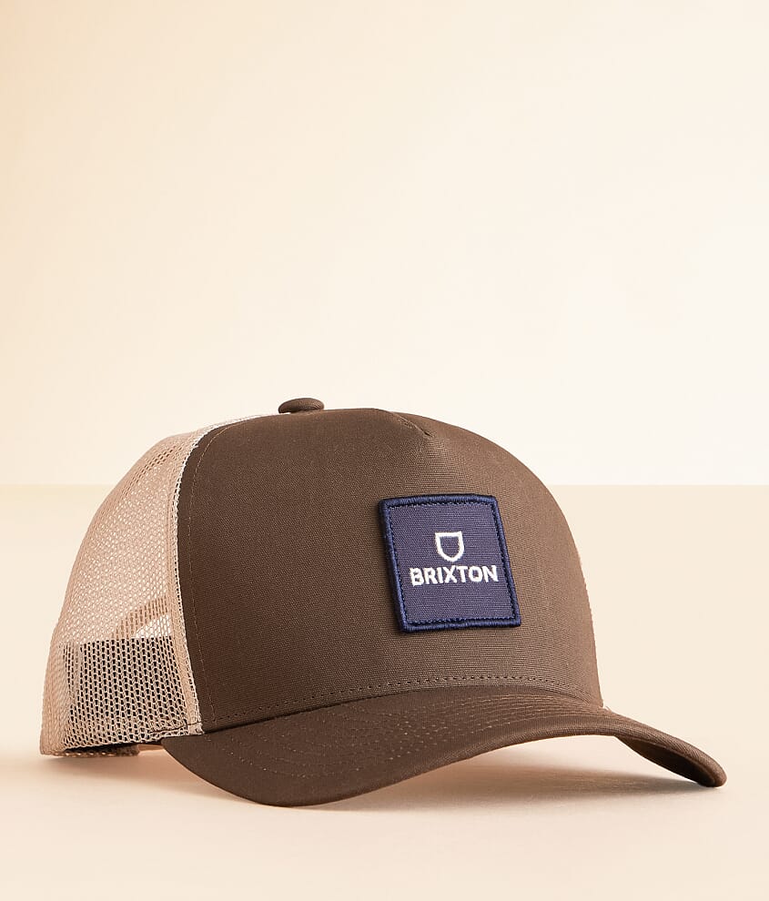 Brixton Alpha Block Trucker Hat front view