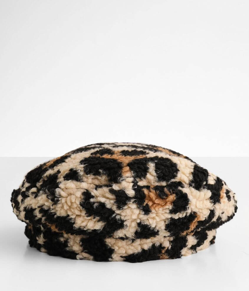 IL KEPS Women's Hat Cute Beret Vintage Hats For Women Leopard Felt