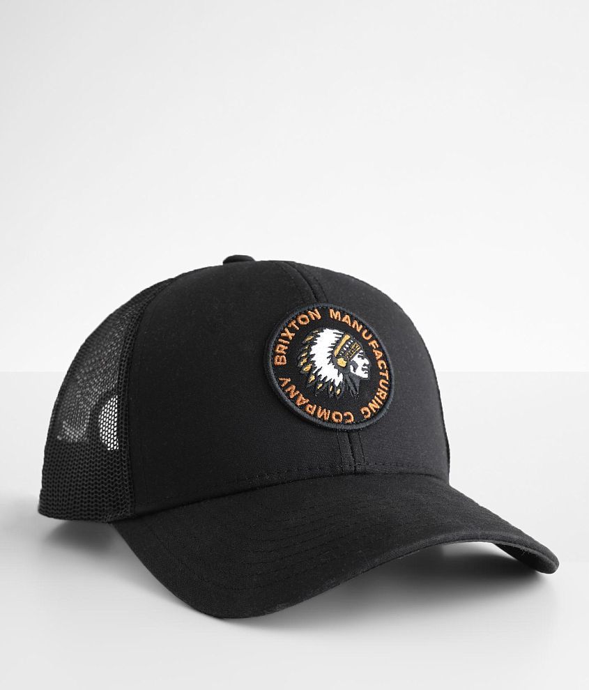 Brixton Rival Stamp Crossover Trucker Hat front view