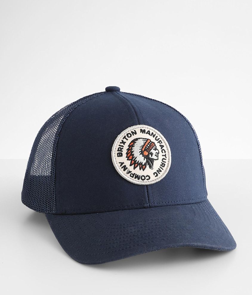 Brixton Rival Stamp Crossover Trucker Hat front view