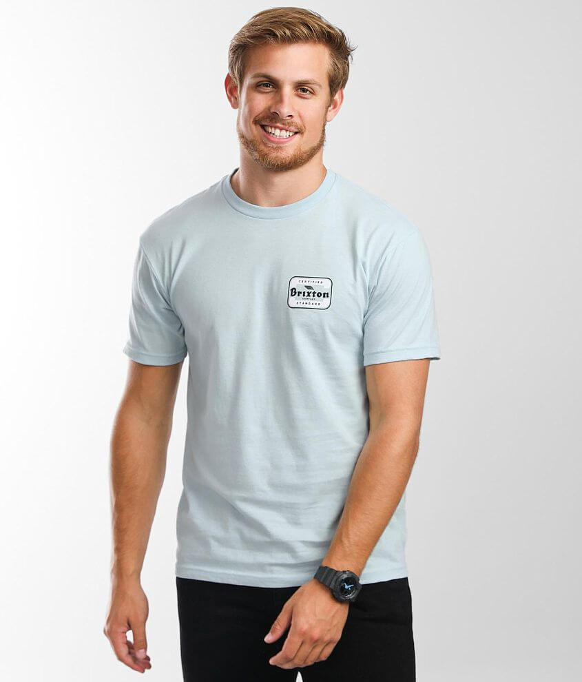 Brixton Quill T-Shirt - Men's T-Shirts in Light Blue | Buckle