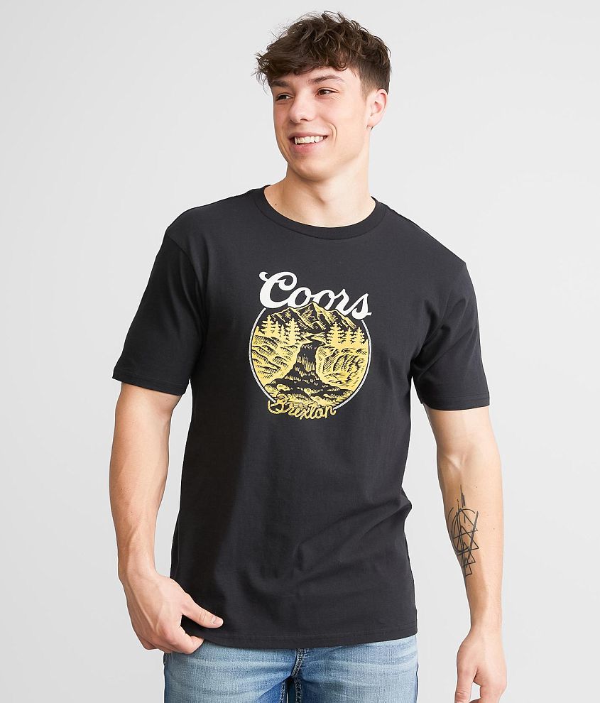 Brixton X Coors® T-Shirt - Men's T-Shirts in Black Weller Yellow | Buckle