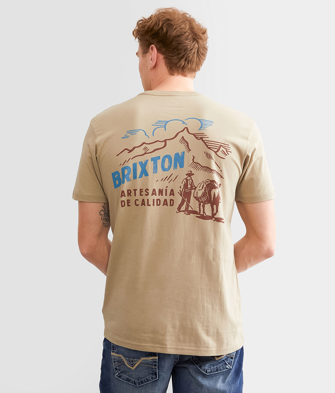 Brixton Harvester T-Shirt - Men's T-Shirts in Oatmeal | Buckle