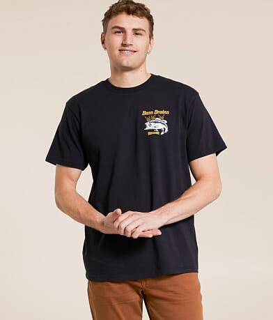 Brixton Bass Brains Fishing Team T-Shirt front view
