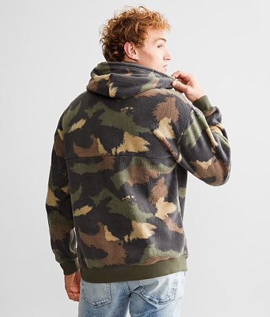 Brixton Blanket Camo Fleece Hoodie BACK