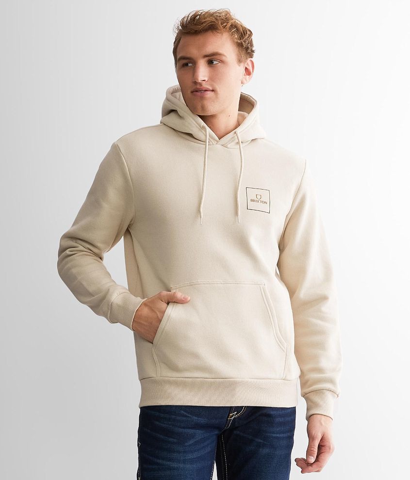 Brixton Alpha Square Hooded Sweatshirt - Men's Sweatshirts in Beige ...