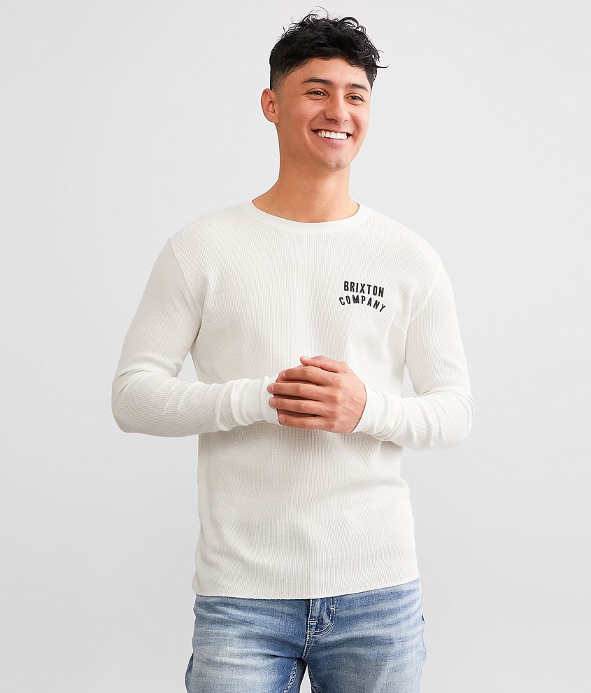 Brixton Woodburn Thermal - Men's T-Shirts in Off White | Buckle