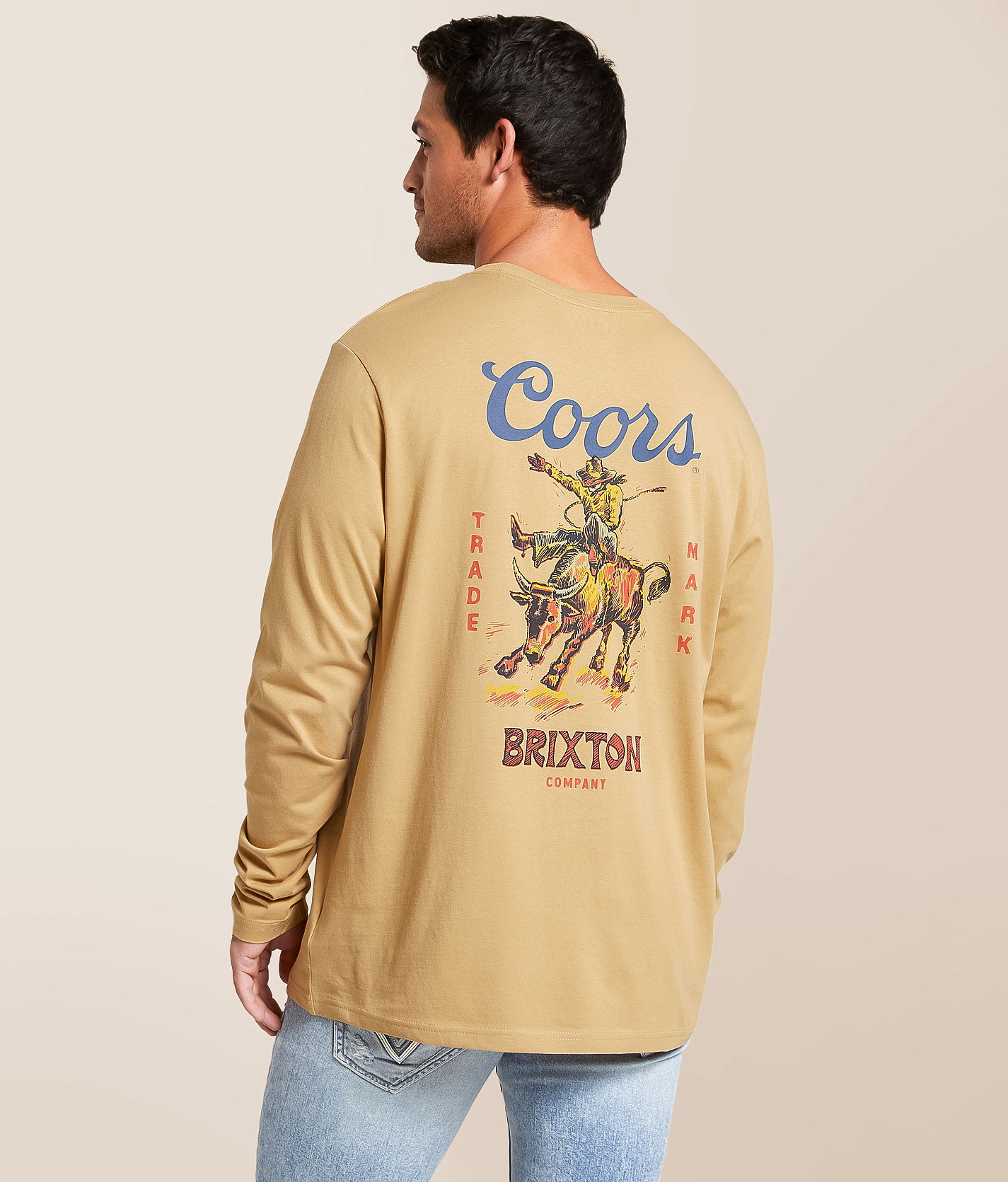 Brixton Coors Bound T-Shirt Men's T-Shirts in Sand Buckle