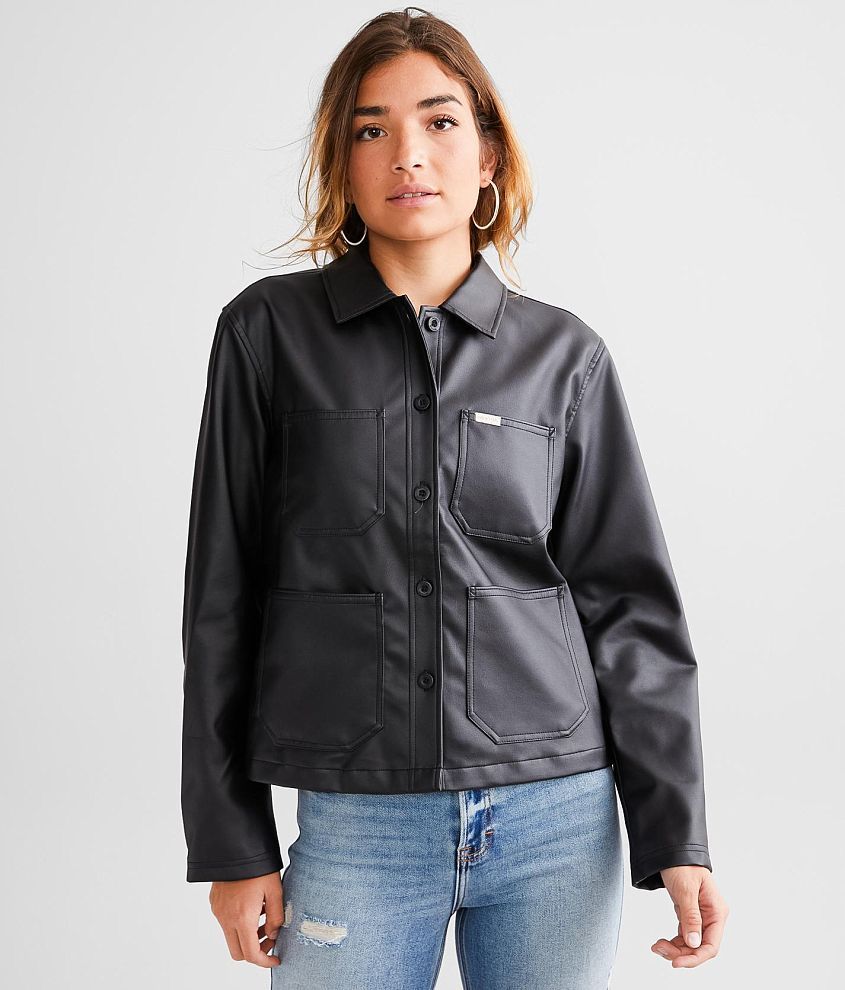 Brixton Survey Vegan Leather Jacket - Women's Coats/Jackets in Black ...