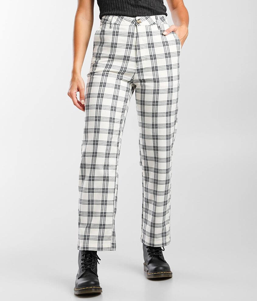 Brixton Victory Straight Plaid Pant front view