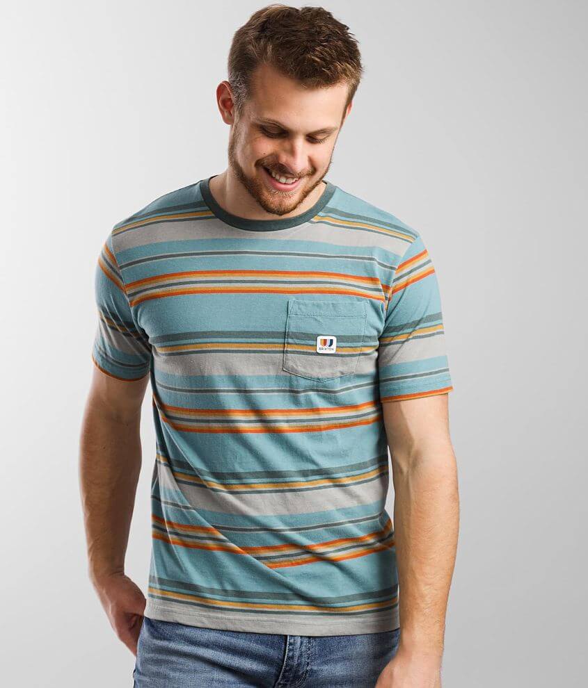 Brixton Hilt Alton T-Shirt - Men's T-Shirts in Aqua Cloud Wash | Buckle