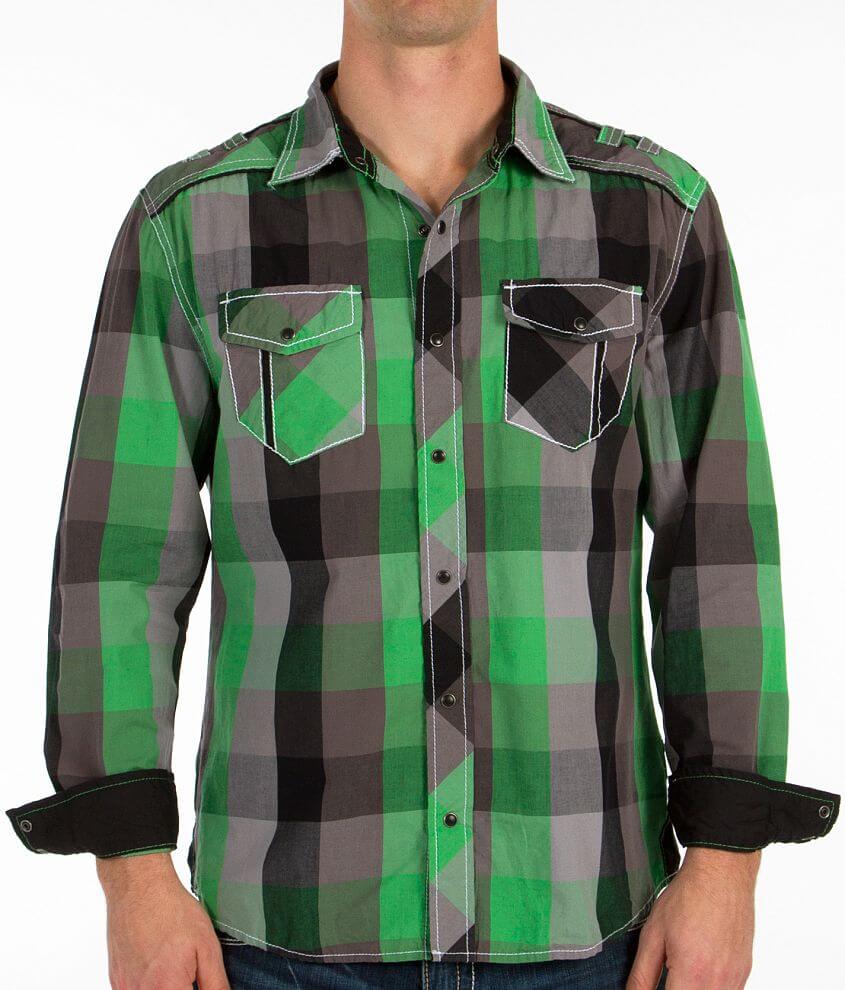 slim fit dress slacks Wrangler Men's George Strait Solid Kelly Long Sleeve Shirt main image 1