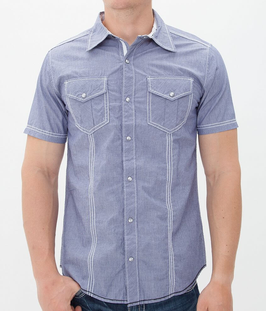 BKE Arrow Rock Shirt - Men's Shirts in Navy White | Buckle